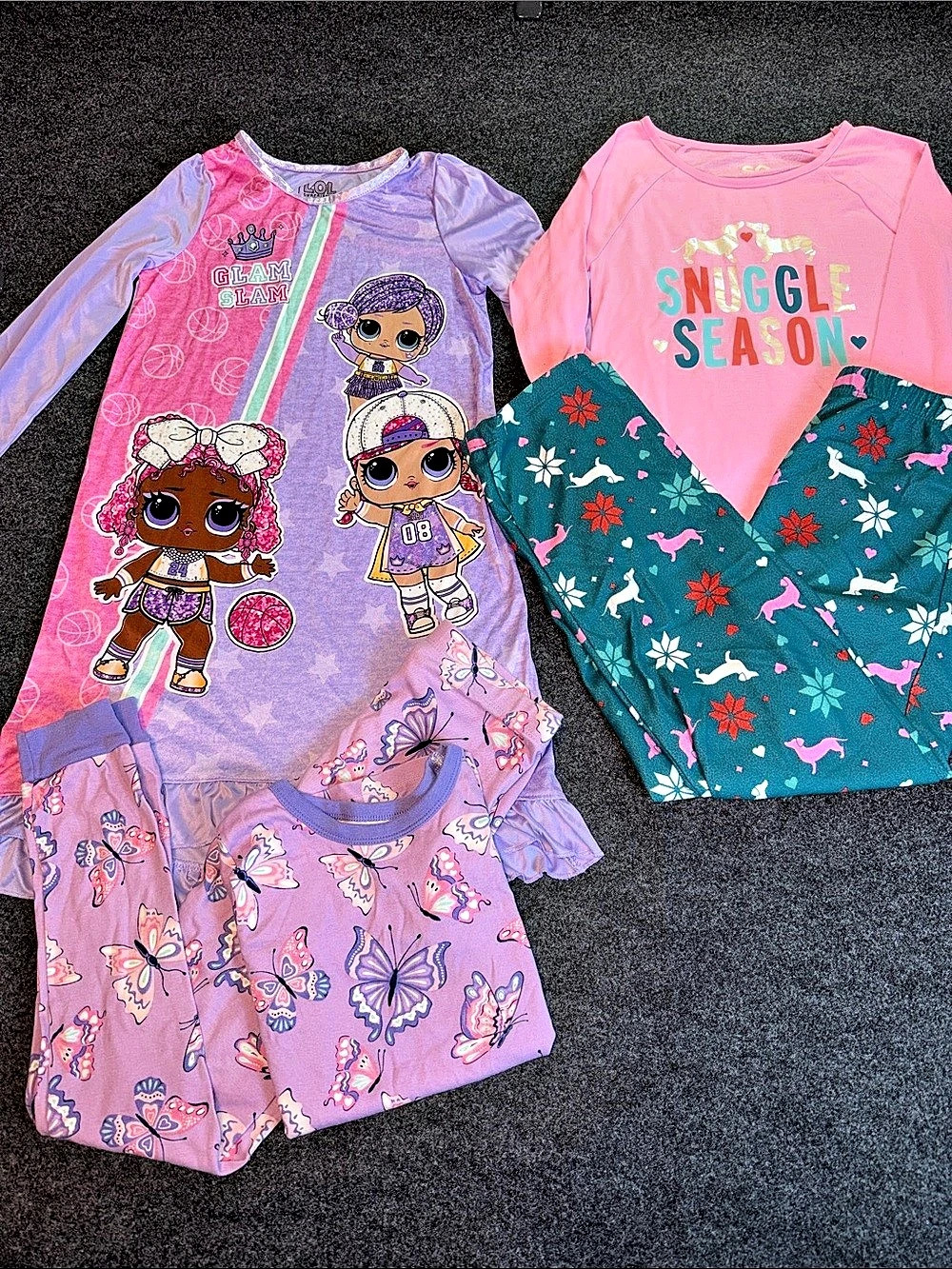 Girls Size Pajama Bundle Including 3 Different Sets. Good Condition.